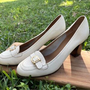 Bally stacked heel loafers size 38.5